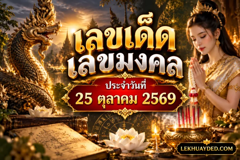 Read more about the article เลขเด็ด เลขมงคลประจำวันที่ 25 ตุลาคม 2569