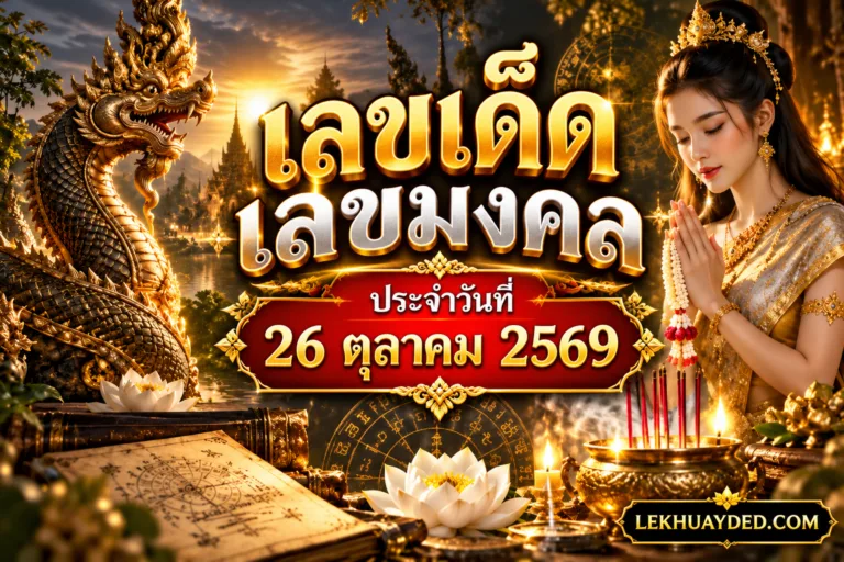 Read more about the article เลขเด็ด เลขมงคลประจำวันที่ 26 ตุลาคม 2569