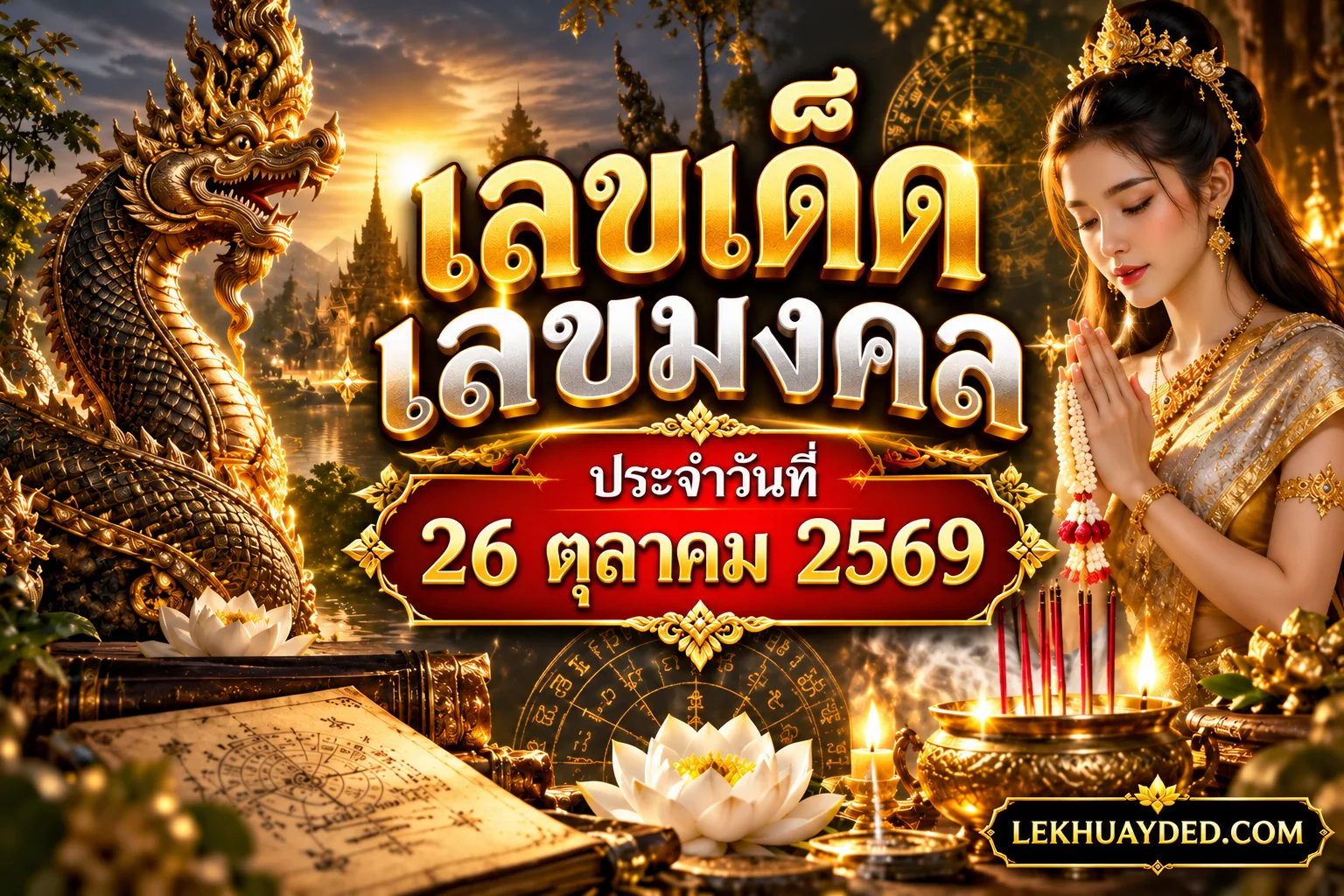 Read more about the article เลขเด็ด เลขมงคลประจำวันที่ 26 ตุลาคม 2569