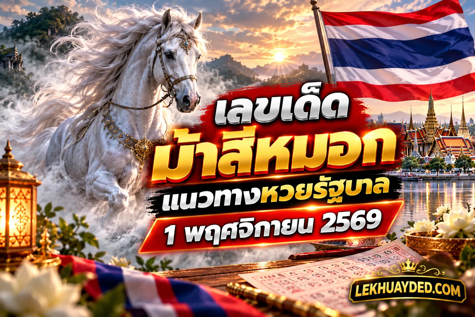 Read more about the article เลขเด็ดม้าสีหมอก แนวทางหวยรัฐบาล 1 พฤศจิกายน 2569