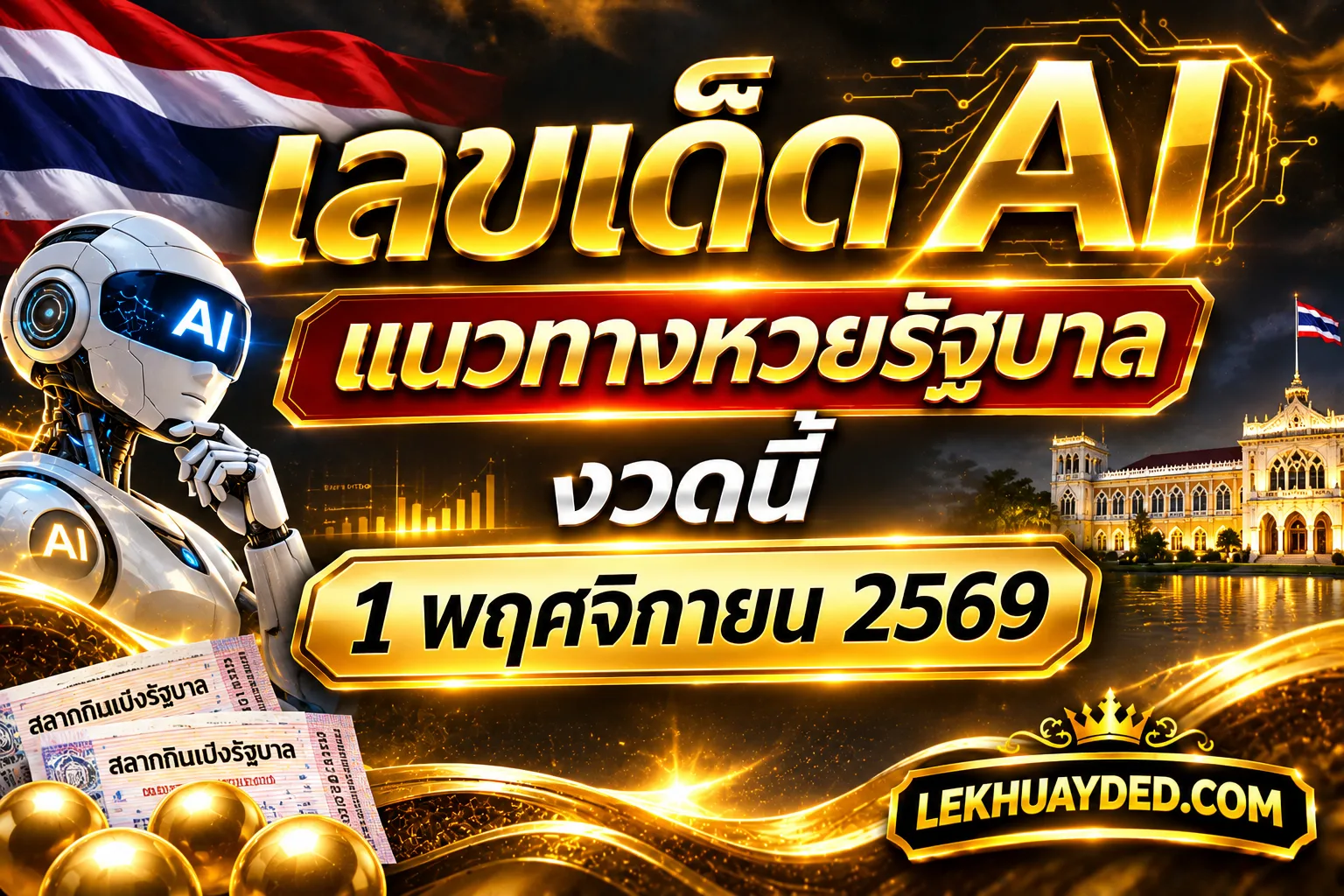 Read more about the article เลขเด็ด AI แนวทางหวยรัฐบาลงวดนี้ 1 พฤศจิกายน 2569