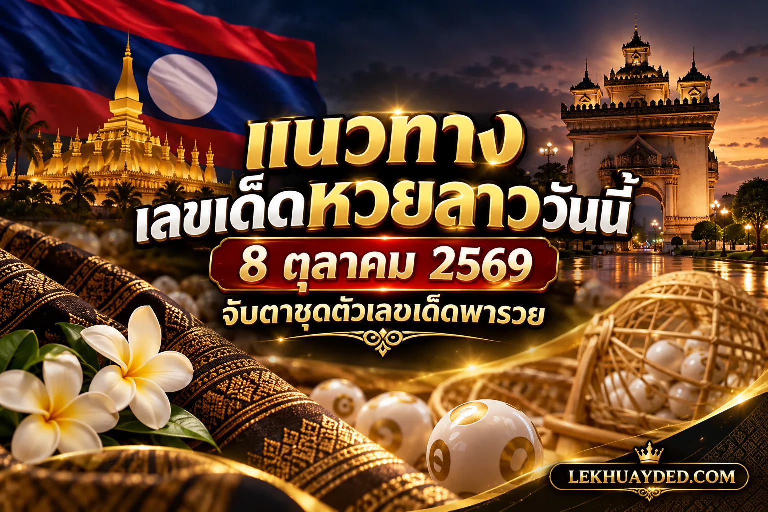 Read more about the article ส่อง! แนวทางหวยลาววันนี้ 8 ต.ค. 69 จับตาชุดเลขเด็ดหวยลาวพารวยงวดนี้