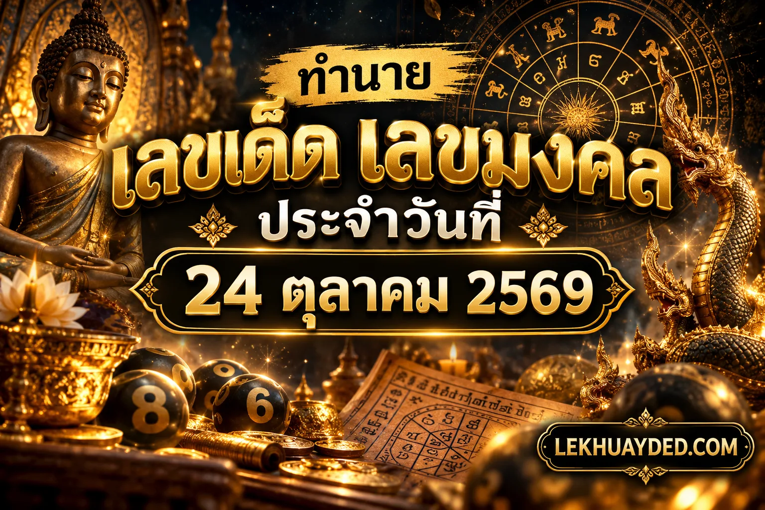 Read more about the article เลขเด็ด เลขมงคลประจำวันที่ 24 ตุลาคม 2569