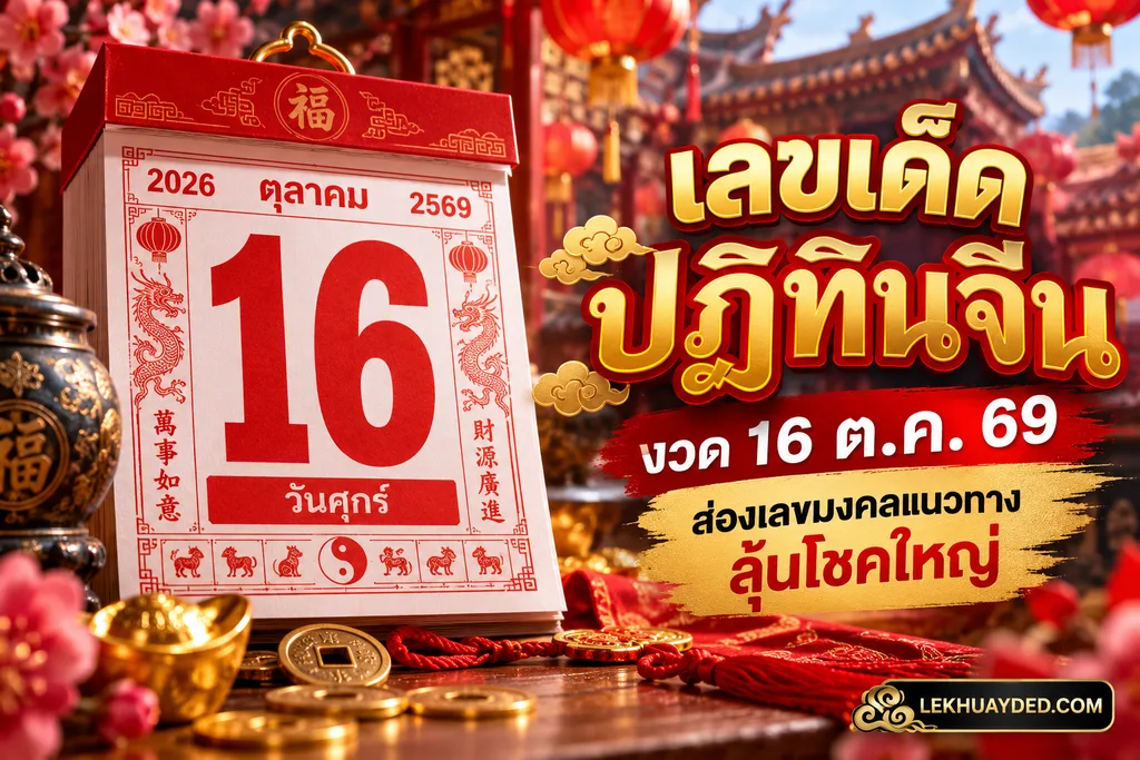 เลขเด็ดปฏิทินจีน งวด 16 ต.ค. 69 ส่องเลขมงคลแนวทางลุ้นโชคใหญ่