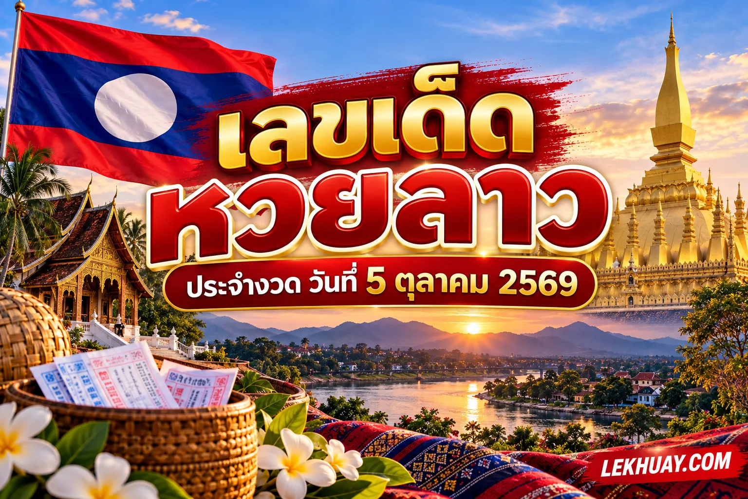 เลขเด็ดหวยลาว ประจำงวดวันที่ 5 ตุลาคม 2569