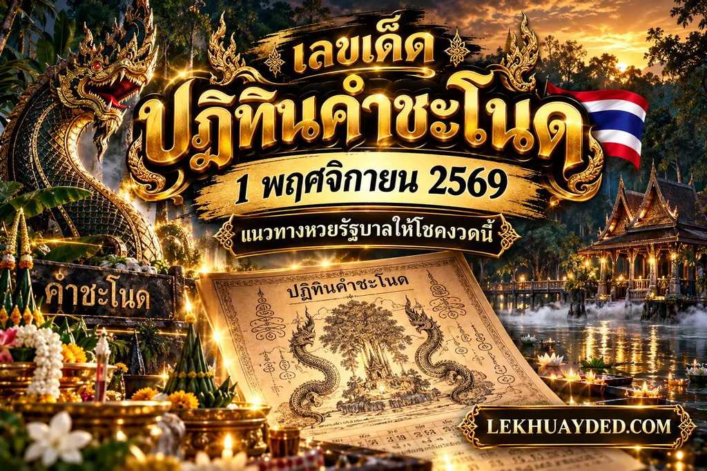 เลขเด็ดปฏิทินคำชะโนด  1 พฤศจิกายน 2569 แนวทางหวยรัฐบาลให้โชคงวดนี้