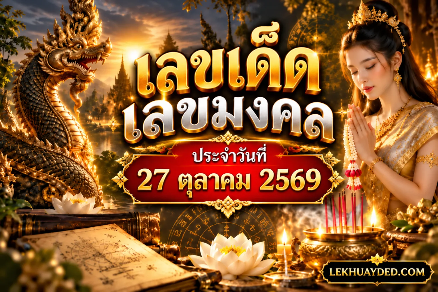Read more about the article เลขเด็ด เลขมงคลประจำวันที่ 27 ตุลาคม 2569