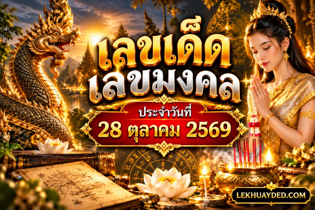 เลขเด็ด เลขมงคล ประจำวันที่ 28 ตุลาคม 2569