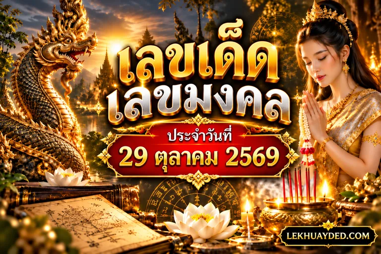Read more about the article เลขเด็ด เลขมงคล ประจำวันที่ 29 ตุลาคม 2569