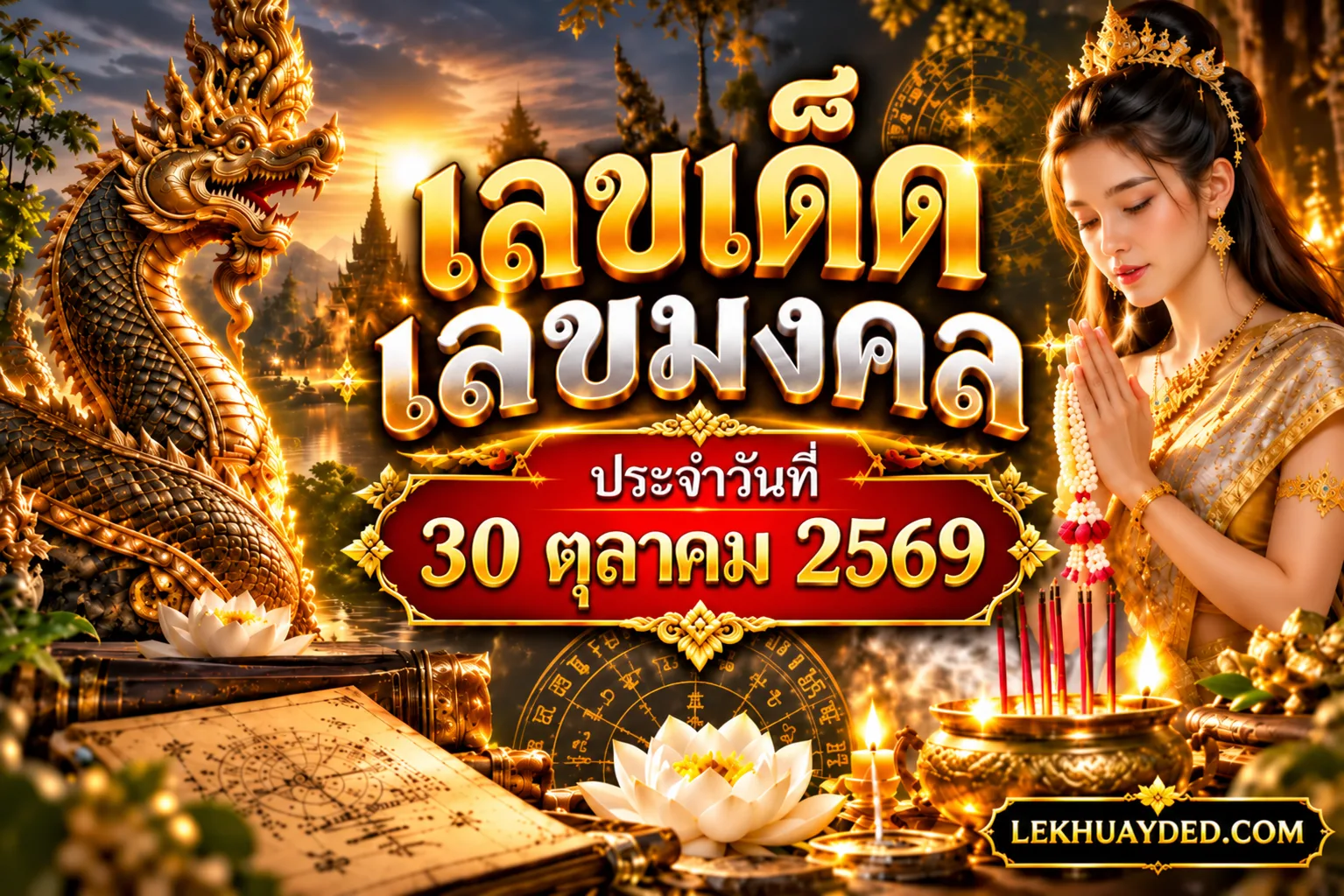 Read more about the article เลขเด็ด เลขมงคล ประจำวันที่ 30 ตุลาคม 2569