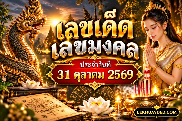 Read more about the article เลขเด็ด เลขมงคล ประจำวันที่ 31 ตุลาคม 2569