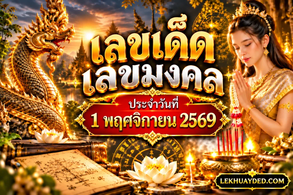เลขเด็ด เลขมงคล ประจำวันที่ 1 พฤศจิกายน 2569